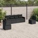 Maison Exclusive - Ensemble de meubles de jardin 6 pièces avec canapé et coussins, noir, en polyrotin