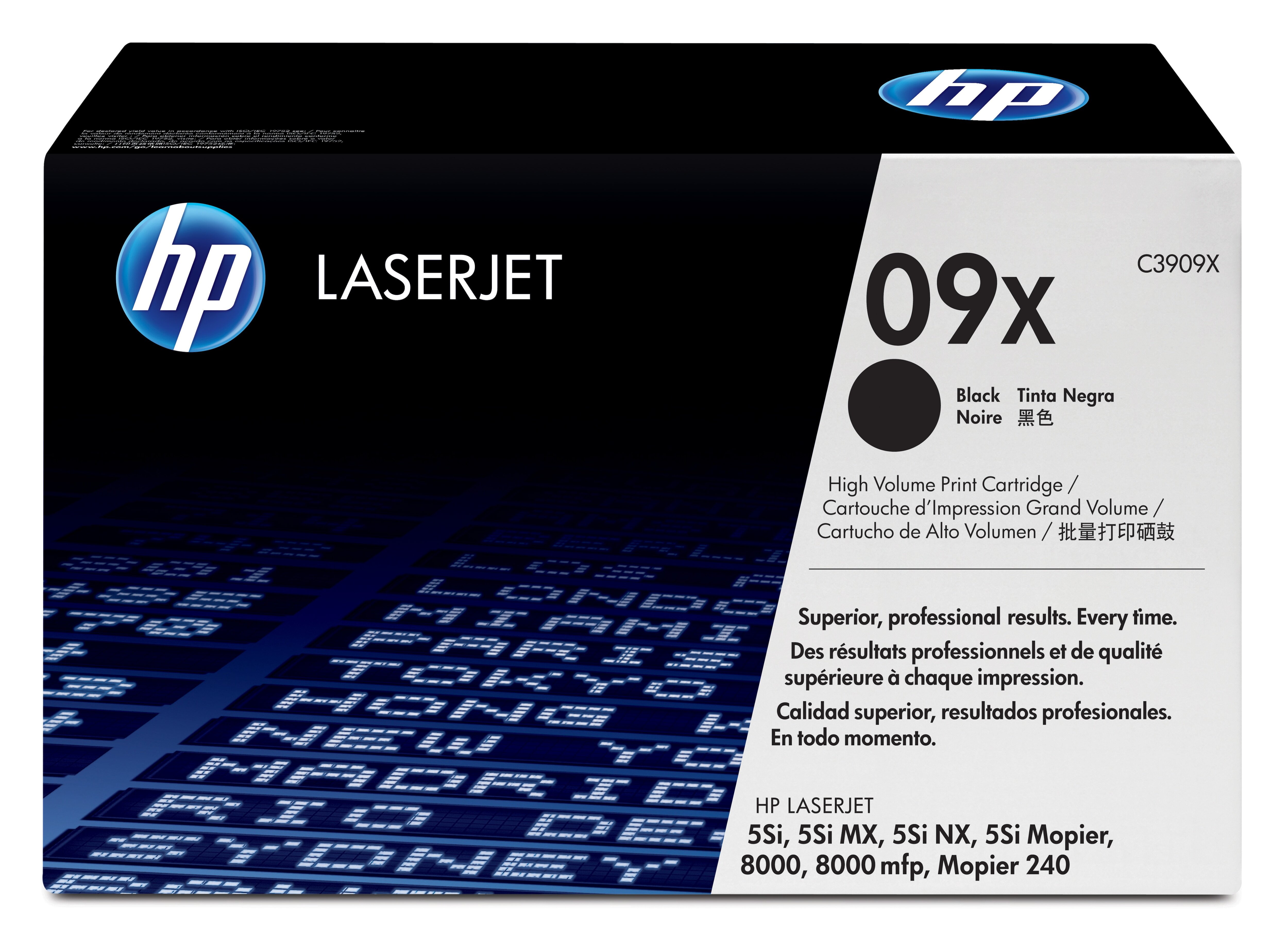 HP 09X originele zwarte LaserJet hogerendementstonercartridges