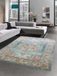 Carpetia Tapijt Oriëntaals design blauw/crème 80x150 cm