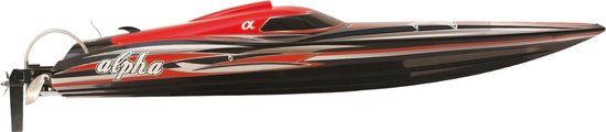 Amewi Alpha Flame Scheme RC Boot - 1060mm - Rood Zwart - 2.4 GHz - 80 km/h