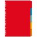 KANGARO Blanco tabbladen A4 Kleurenassortiment 5 tabs 180 g/m² Karton 23 Gaten PE405M