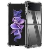 Phonillico Case voor Samsung Z FLIP 3 5G - Schokbestendig Zacht Siliconen Transparant
