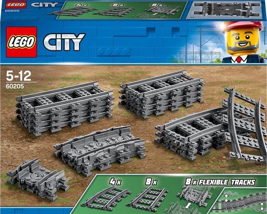 lego City Rechte en Gebogen Rails - 60205