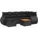 Maison Exclusive - Salon de jardin 7 pièces avec coussins, rotin synthétique noir