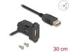 DeLOCK 67152 USB-A naar USB-A 2.0 Adapter Kabel 0,3m Zwart