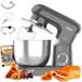 Avilia Zilveren planetaire kneedmachine 1500 W met kom van 5 l van roestvrij staal – stil met 10 snelheden plus pulsfunctie – 3 accessoires inbegrepen pastahaak, garde en mixer