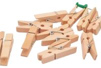 Mini Pince à linge en bois naturel Set van 600 Stuks