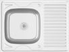 vidaXL Évier avec kit de vidage 800x600x155 mm acier inoxydable argent