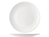 H&H Set 6 Piatti Piani Denver In Stoneware Bianco Cm 26