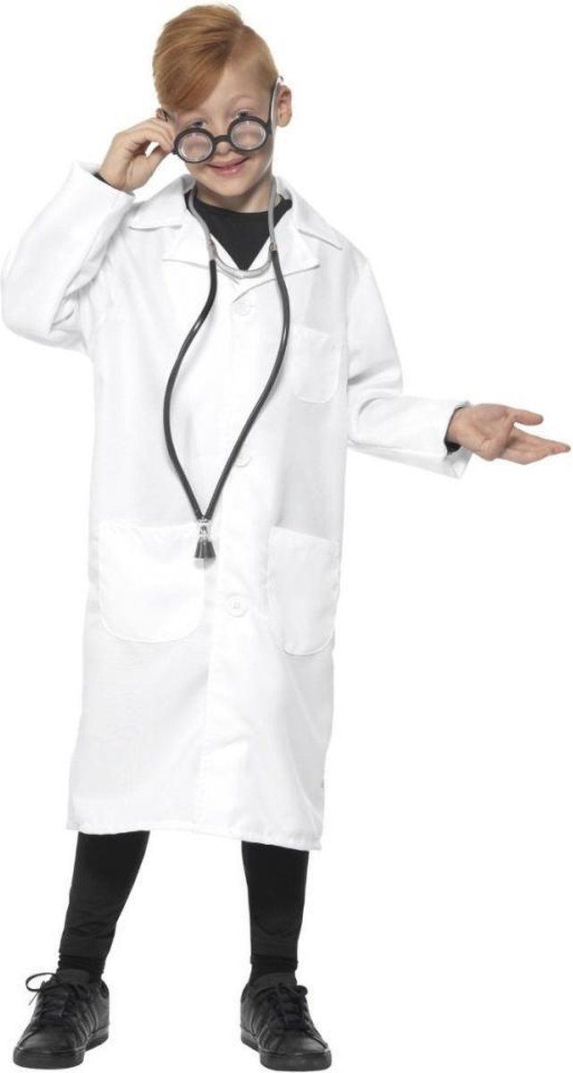 Smiffys Kids Scientist Lab Coat - White - Up to 9 Years