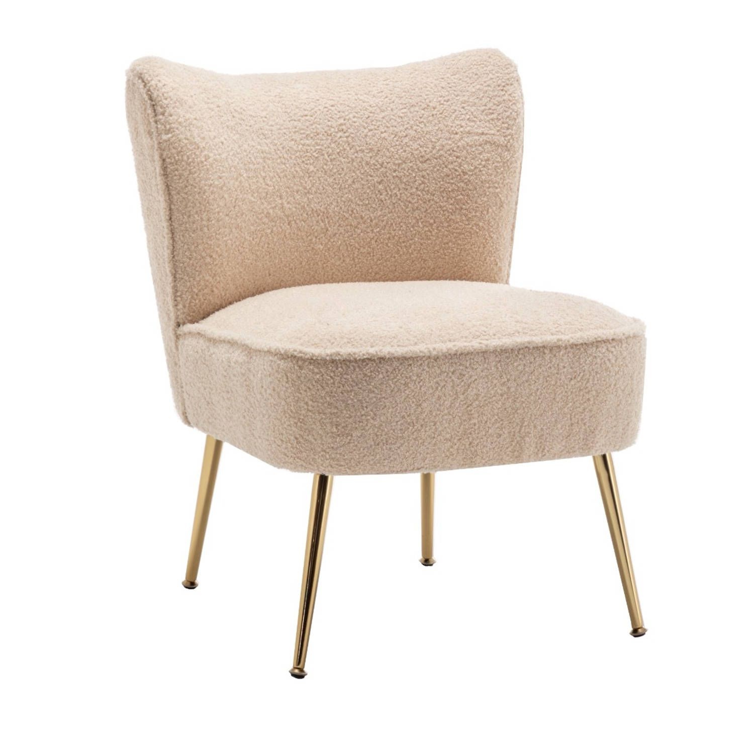 Lizzely Garden & Living Fauteuil 1 Persoons Teddy Beige Stoel - 2023 Model