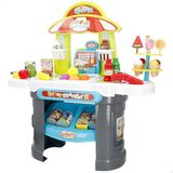COLORBABY My Home 47966 Supermarkt met scanner, licht en geluid, afmetingen 66 x 25 x 68 cm, bevat meer dan 40 accessoires, kindertent, educatief spel voor kinderen vanaf 3 jaar