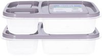 Hobby Life Vershoudbakjes - 2x - 1.15L - 3-vaks - Grijs