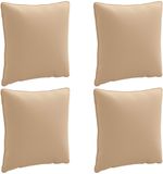 vidaXL - 4-Delige Rugkussens PUTTEN 4 pcs 100% Polyester Zand