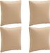 vidaXL - 4-Delige Rugkussens PUTTEN 4 pcs 100% Polyester Zand