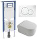 Geberit QeramiQ Dely Swirl Toiletset - Hangend - Keramiek - 36.5x53cm - Mat Wit