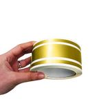 4R Quattroerre.it 10530 Trimstrepen Drievoudige Kleefstrips voor Auto's, Goud, 50 mm x 10 mt