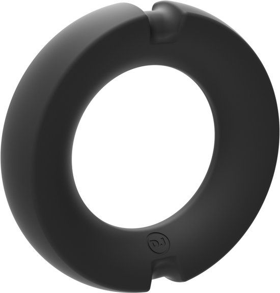 De Paradox - Silicone/Metalen Cockring - 50mm - Zwart