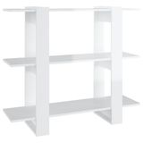 VidaXL Boekenkast/kamerscherm 100x30x87 cm hoogglans wit