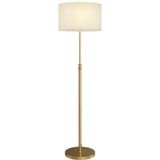 Doré Lampadaire Avec Télécommande Et Luminosité Réglable 3000k-6000k - Lampe À Abat-jour En Tissu, Ø 40 X 133-168 Cm