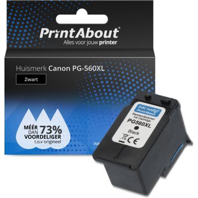 PrintAbout PG-560XL Black Ink Cartridge - High Capacity - Compatible with Canon Printers