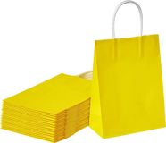 Packadi 50 Gele Draagtassen Van Gekleurd Kraftpapier Met Oren 18 x 8 x 22cm
