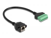 DeLOCK 66054 Netwerkkabel Zwart, Groen 0,3 m Cat6 U/UTP