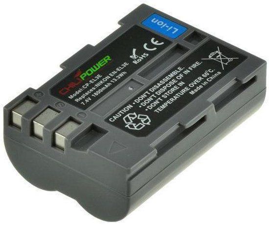 ChiliPower EN-EL3E Accu voor Nikon - 1800mAh - Li-Ion