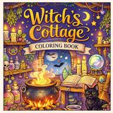 Cozy Autumn Witch Coloring Book for Adults