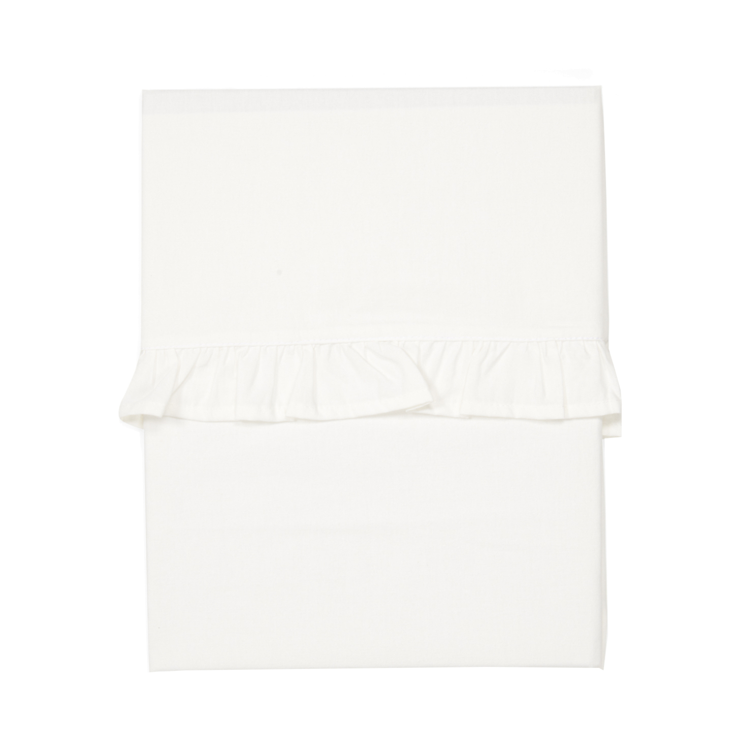 Koeka Ruffle Ledikantlaken Warm White 110 x 140 cm wit, warm white