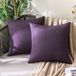 Goodivery Housse de coussin aubergine violet polyester lot de 2 45x45 cm
