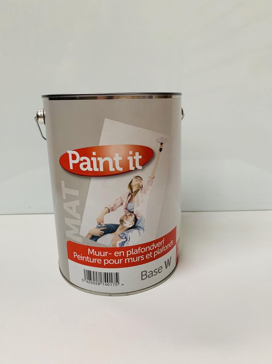 Paint-It Matte Muur- En Plafondverf-wit-5l