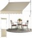Sol Royal zonwering BM3 – 2 m breed sans perçage – store à pince avec manivelle – store de balcon résistant aux UV à fixer résistant aux intempéries pour jardin terrasse store vertical beige
