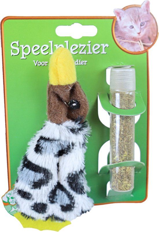 Gebr de boon Boon Kattenspeelgoed Pluche Eend met Catnip 15 cm