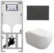 Villeroy & Boch Subway 2.0 DirectFlush CeramicPlus toiletset slimseat zitting - met Geberit reservoir en bedieningsplaat - met ronde knoppen - wit