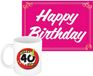 Bellatio Decorations Koffiemok 40 Jaar Vrouw Hoera Rood Keramiek 300ml