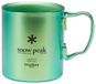 Snow Peak Dubbelwandige titanium mok 450 ml groen