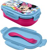 Disney Minnie Mouse Broodtrommel - Lunchbox - Blauw - 0.5L - Met bestek
