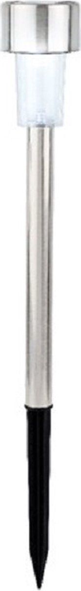 Lumineo Solar Steeklamp - 24cm - RVS - Koel Wit