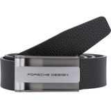 PORSCHE DESIGN Leren riem Business Hook Belt Buckle 35 W115 Black zwart