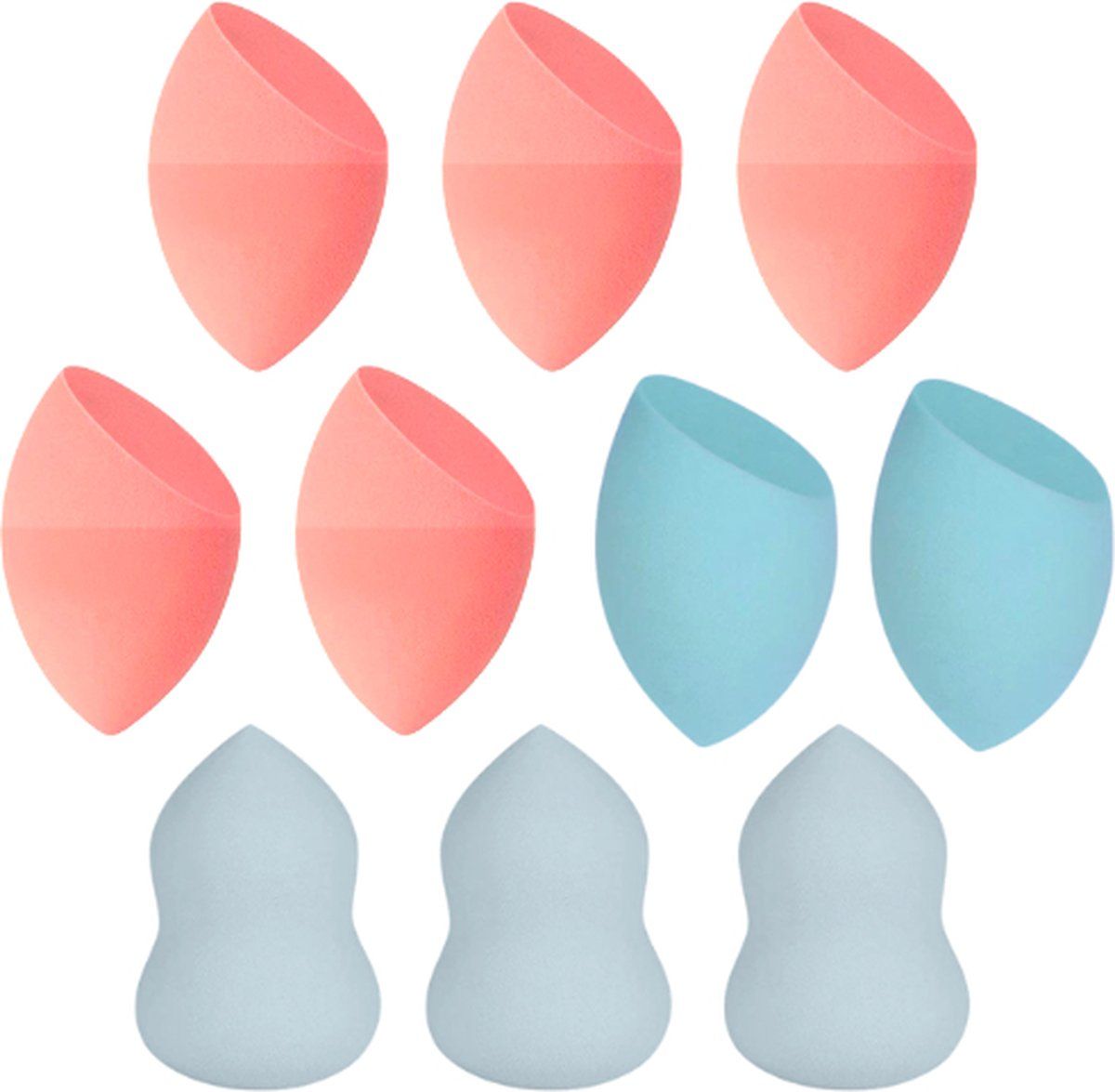 YUBBI YUBBI™ Make Up Spons Set - Beauty Blender - Foundation Applicator - Poederspons - 10 Stuks