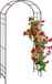 Merkloos Relaxdays Tuinboog van metaal, afmetingen (h x b x d): 224 x 110 x 41 cm, stabiele boog voor klimplanten, brons