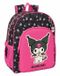 Kuromi Sac à dos Noir Fuchsia 33 x 42 x 14 cm