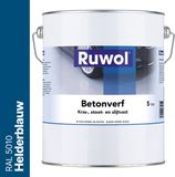 Ruwol Betonverf Helderblauw (RAL 5010) 5 liter