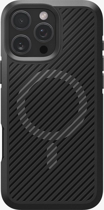 Spigen Core Armor MagFit - Back Cover voor iPhone 16 Pro - Zwart