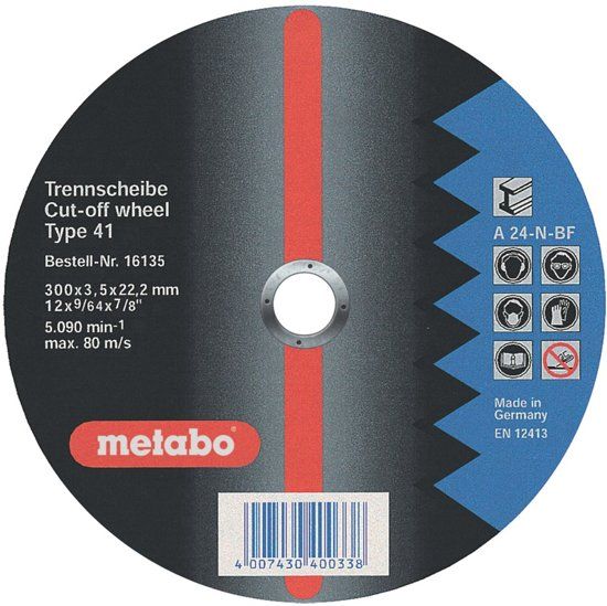 Metabo 616136000 Doorslijpschijf 300 x 3,5 x 20mm