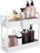Non-branded 2-layer slim kitchen organizer, white
