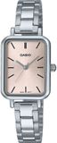 Casio LTP-V009D-4E Dameshorloge Roestvrij Staal Roze Wijzerplaat