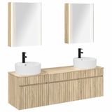 vidaXL Badkamerkast set 5 stuks Sonoma Eiken Bewerkt hout