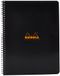 RHODIA 193009C - Spiraalschrift Notebook Zwart - A4+ - Kleine Ruitjes - 160 Pagina's